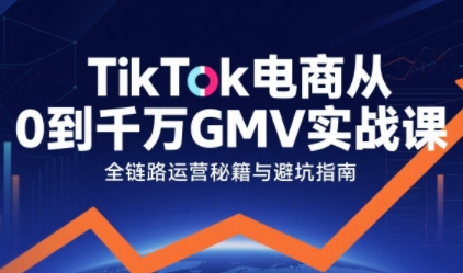 TikTok电商从0到千万GMV实战课，从0到1拆解实战秘籍(更新)-聊项目