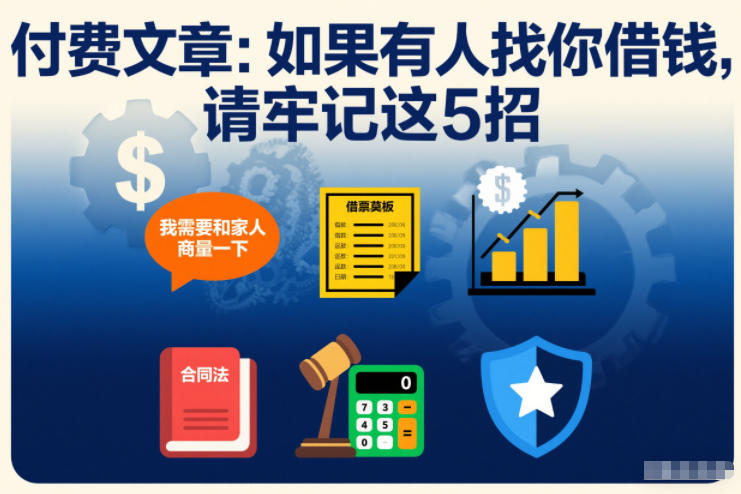 付费文章：如果有人找你借钱，请牢记这5招-聊项目