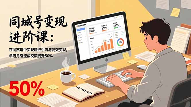 同城号变现进阶课：在同城赛道中实现精准引流与高效变现，单店月引流成交额提升50%-聊项目