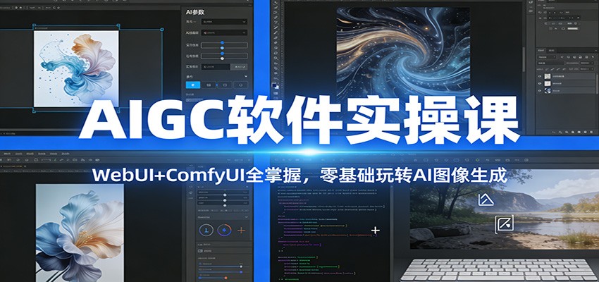 AIGC软件实操课：WebUI+ComfyUI全掌握，零基础玩转AI图像生成-聊项目