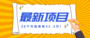 30 条作品涨粉 32 万！零成本复刻高认知心理学视频，普通人也能做的爆款玩法-聊项目
