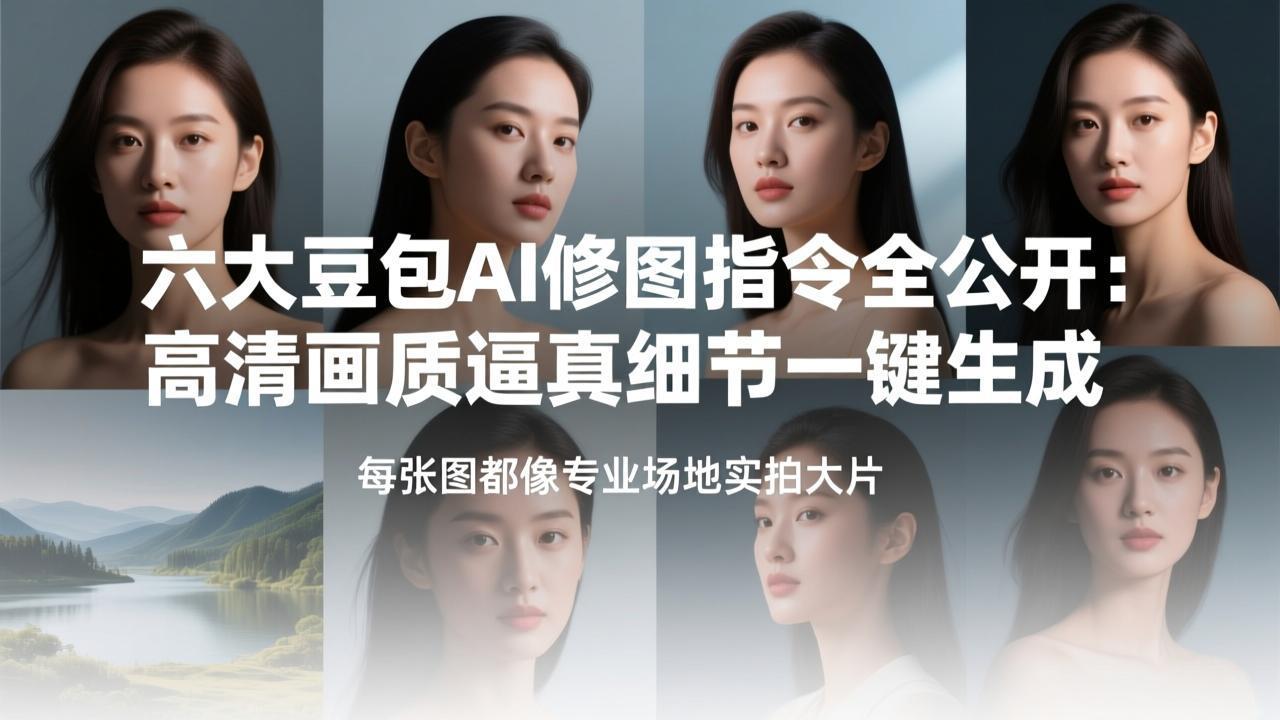 六大豆包AI修图指令全公开：高清画质逼真细节一键生成，每张图都像专业场地实拍大片-聊项目