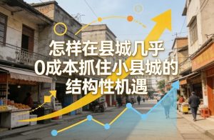 付费文章：怎样在县城几乎0成本抓住小县城的结构性机遇-聊项目