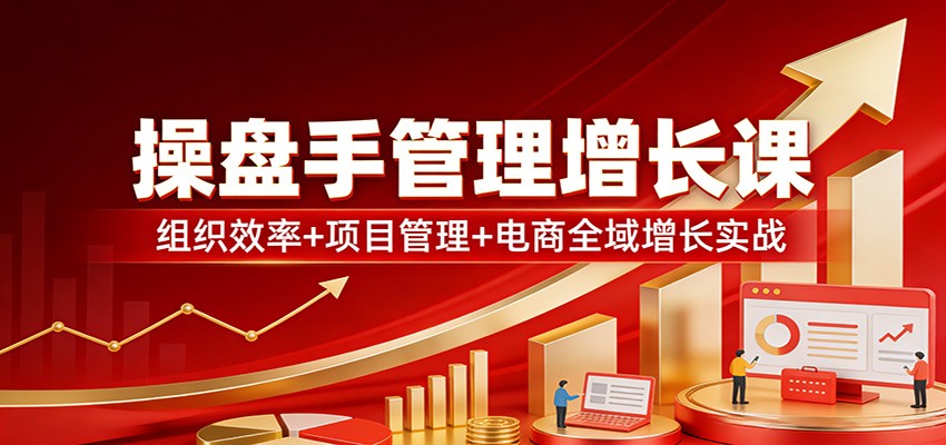 操盘手管理增长课：组织效率+项目管理+电商全域增长实战-聊项目