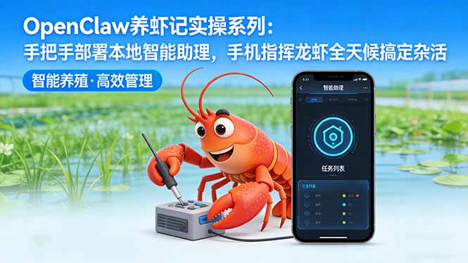 OpenClaw养虾记实操系列：手把手部署本地智能助理，手机指挥龙虾全天候搞定杂活-聊项目