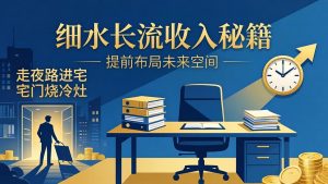 某付费文章：细水长流收入秘籍：走夜路进宅门烧冷灶，提前布局未来空间-聊项目