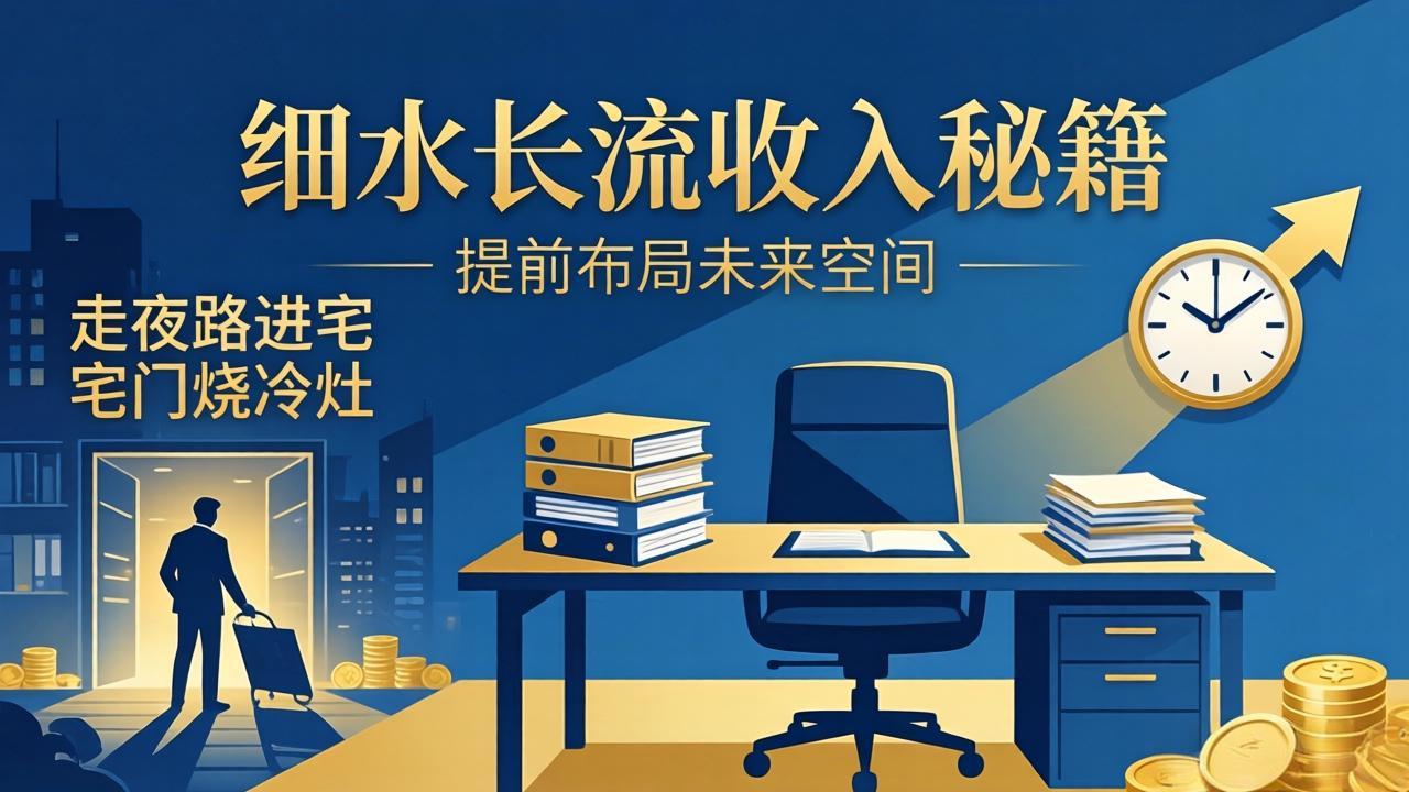 某付费文章：细水长流收入秘籍：走夜路进宅门烧冷灶，提前布局未来空间-聊项目