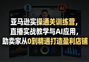 亚马逊实操通关训练营,直播实战教学与AI应用,助卖家从0到精通打造盈利店铺(更新4月2日)-聊项目