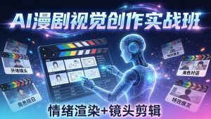 AI漫剧视觉导演思维实战班,从脚本到成片全掌握,分镜设计情绪渲染一站学会-聊项目