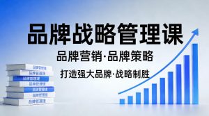 打造强大的品牌！品牌战略管理课，品牌营销，品牌策略-聊项目