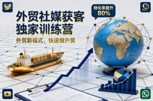 外贸社媒获客独家训练营，外贸新模式，快速做外贸(更新26年3月)-聊项目