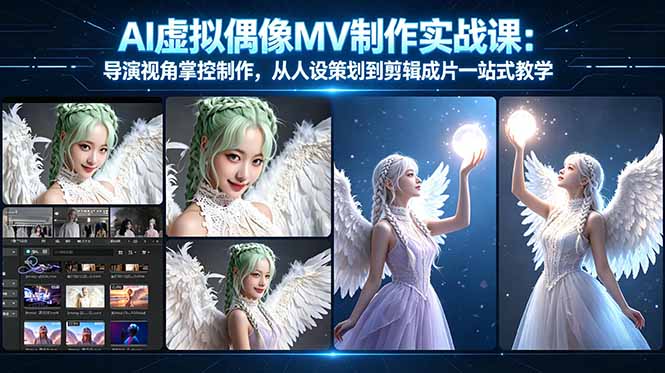 AI虚拟偶像MV制作实战教学：导演视角掌控制作，从人设策划到剪辑成片一站式教学-聊项目