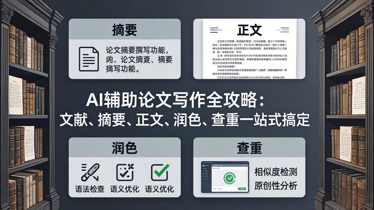 AI辅助论文写作全攻略：文献、摘要、正文、润色、查重一站式搞定-聊项目