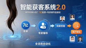 客愁到掉头发？智能获客系统2.0，7亿客源+专家辅导直接给，实现从线索挖掘到客户转化的全流程自动化-聊项目