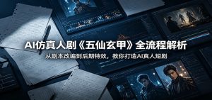 AI仿真人剧《五仙玄甲》全流程解析:从剧本改编到后期特效,教你打造AI真人短剧-聊项目