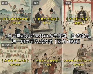 4月最新视频号带货中老年赛道,自然流玩法一周内可以出效果【图文+视频】-聊项目
