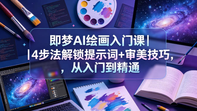 即梦AI绘画入门课｜4步法解锁提示词+审美技巧，从入门到精通-聊项目