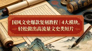国风文史爆款复刻教程|4大模块,轻松做出高流量文史类短片-聊项目