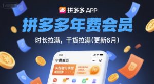 拼多多年费会员，实经验分享操，时长拉满，干货拉满(更新26年7月11日)-聊项目