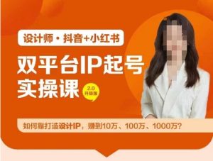 双平台IP起号实操营,教你如何靠打造设计IP,赚到10万、100万、1000万?-聊项目
