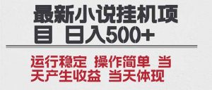 2025全新小说挂机项目 年前吃肉 操作简单,单机当天收益1000+,收益无上限,可矩阵操作-聊项目