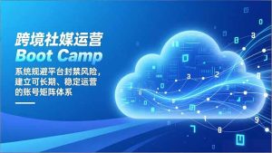 跨境社媒运营Boot Camp:系统规避平台封禁风险,建立可长期、稳定运营的账号矩阵体系-聊项目