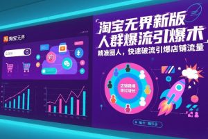 淘宝无界新版人群爆流引爆术，精准圈人，快速破流引爆店铺流量-聊项目