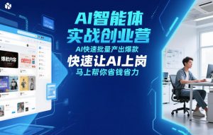 AI智能体实战创业营12月23-25号线下课，AI快速批量产出爆款，快速让AI上岗，马上帮你省钱省力-聊项目
