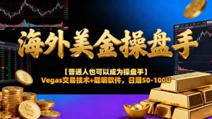 AI美金操盘手技术【普通人也可以成为操盘手】Vegas交易技术+聪明软件，日赚50-100U-聊项目