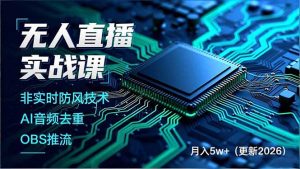 无人直播实战课(更新2月-聊项目