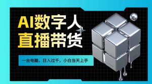 AI数字人直播带货风口已来,一台电脑在家日入过千,小白当天上手的赚钱技能-聊项目
